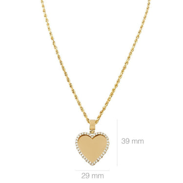 14k Yellow Gold Heart Pendant 1.59 Ctw